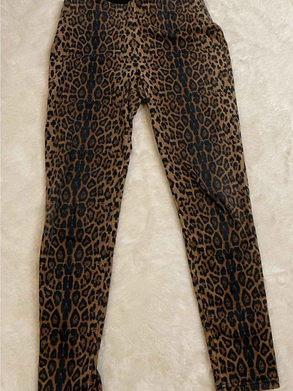 Leopard Print Women’s Faux Suede Leggings